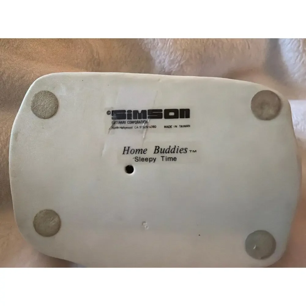 Simson Home Buddies Sleepy Time Girl Dog Bed Porcelain Figurine Night Light VTG